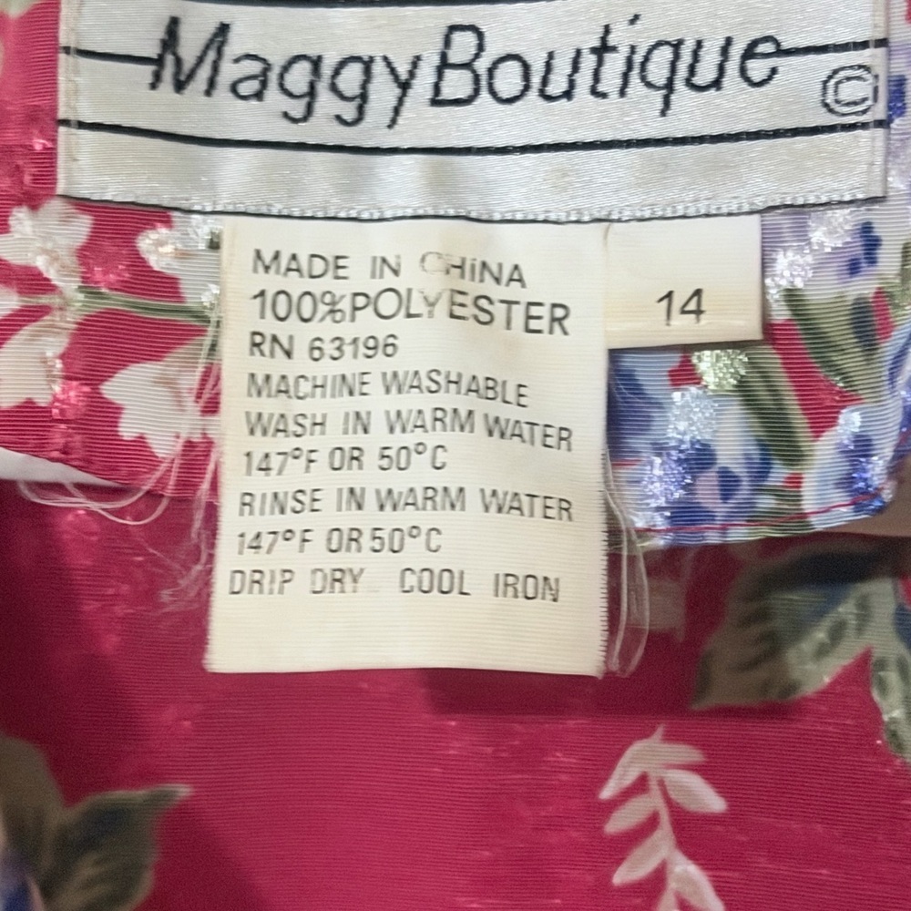 Maggy Boutique Red Floral Wrap Midi Dress - Picture 11 of 11